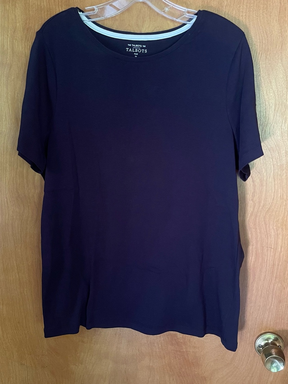 NWOT: Talbots Navy Short Sleeve Crewneck Tee